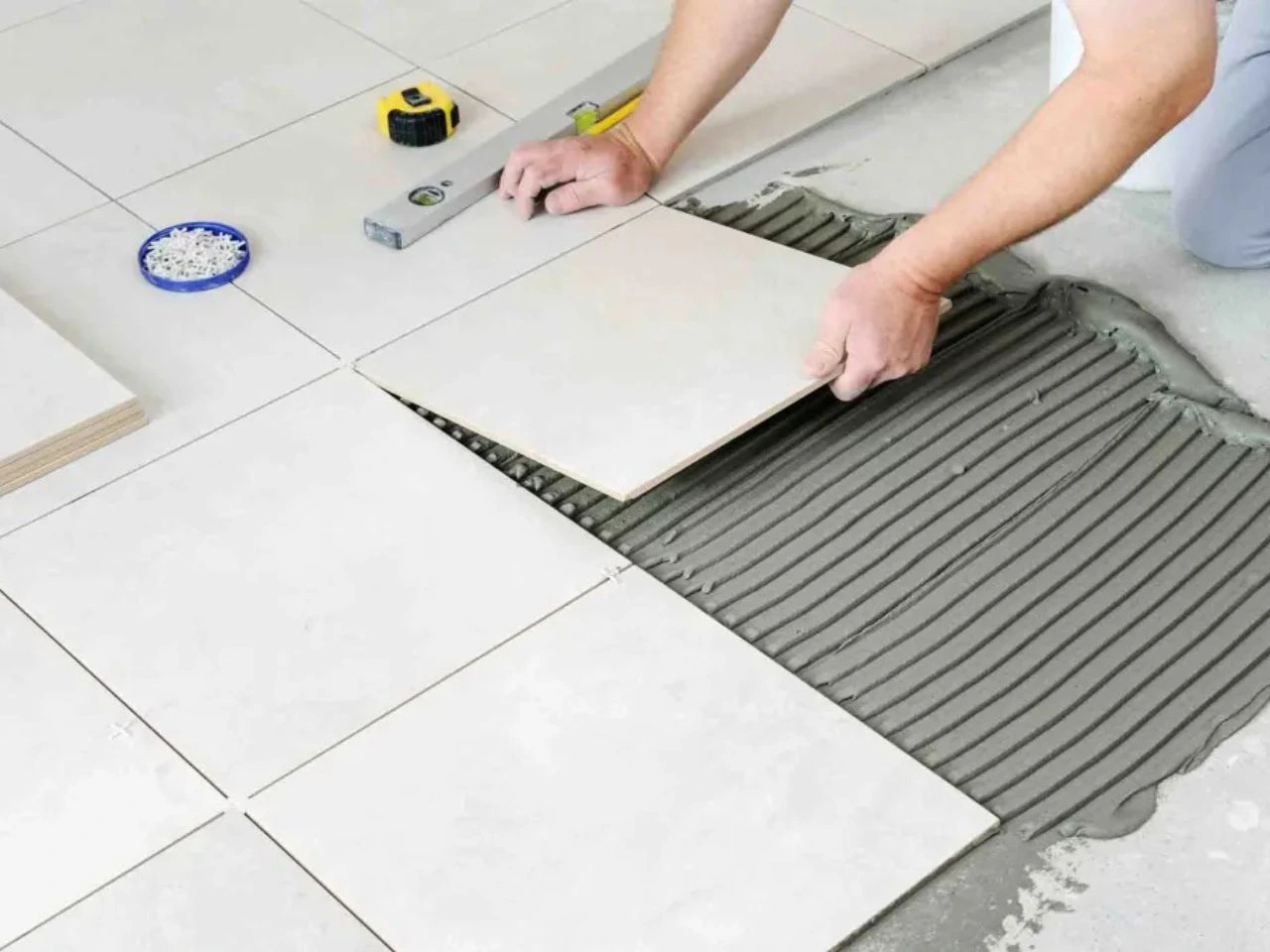 Tiles fixing work in Dubai